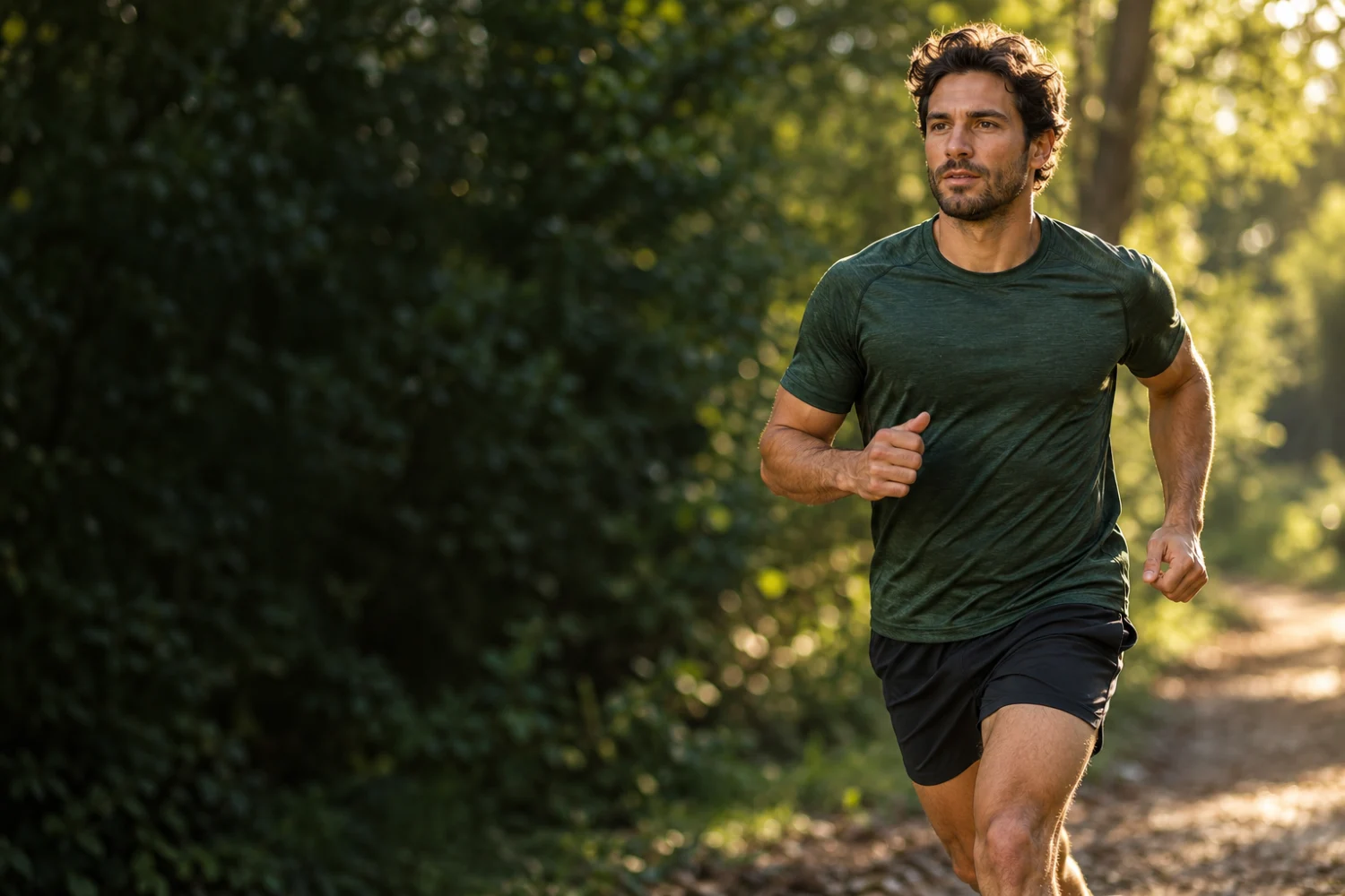 Atleta entrenando running al aire libre